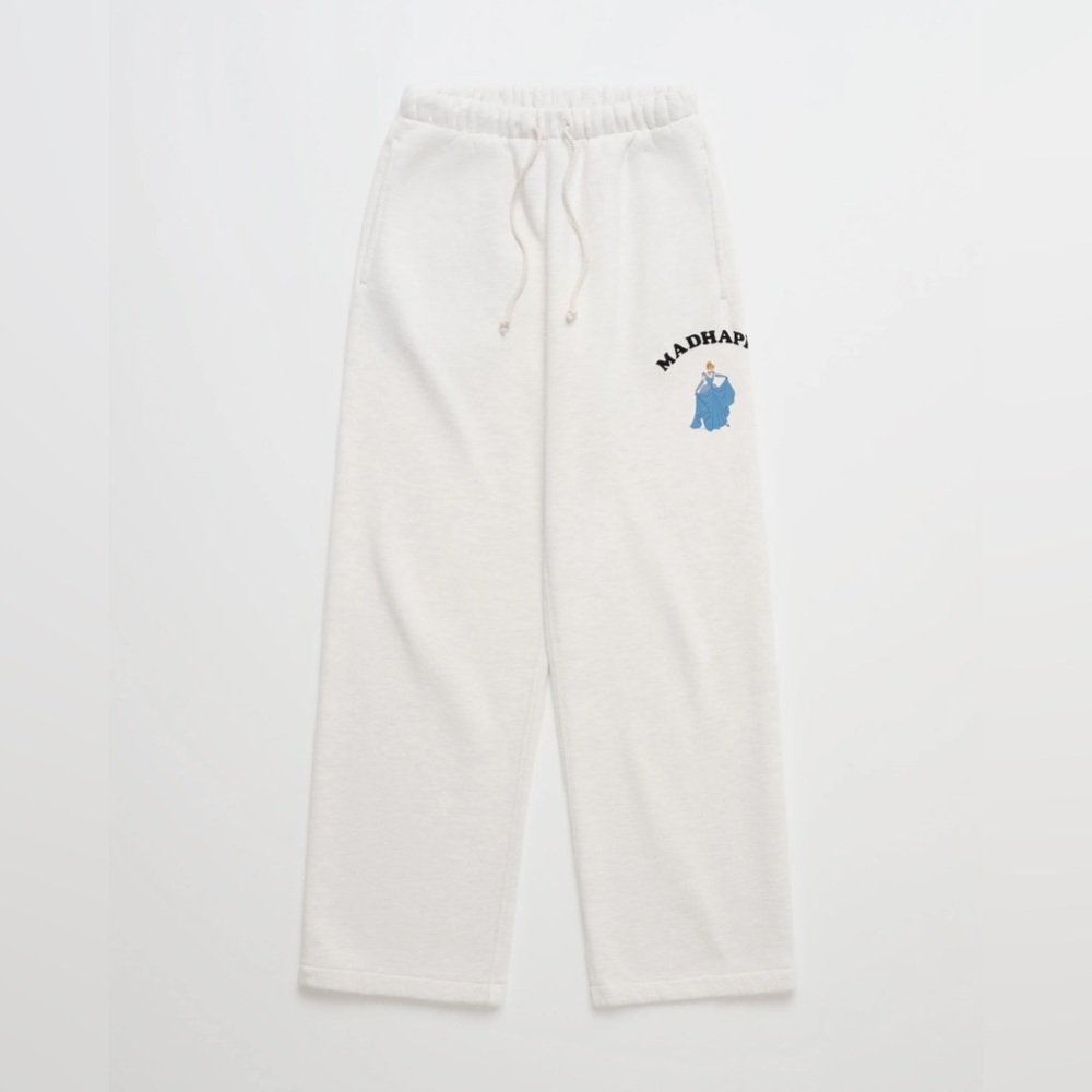 Madhappy x Disney Cinderella Sweatpants Gray Size S Fleece Wideleg